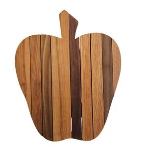 Apple Shaped Wood Cutting Board Cheese Board Charcuterie Country Decor Farmhouse